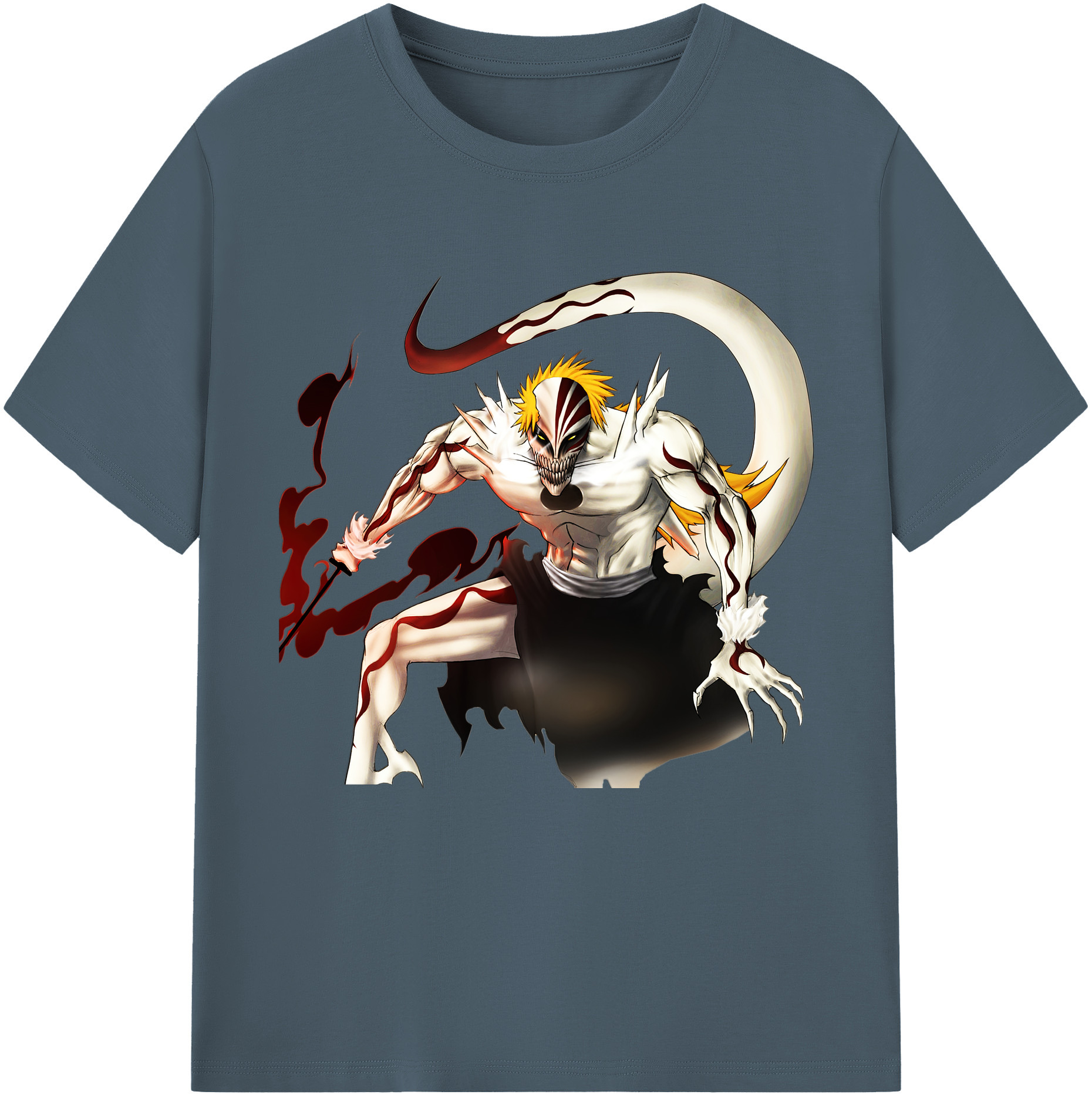 （画像用） ブリーチ 黒崎一護（くろさき いちご）BLEACH Kurosaki Ichigo 綿100％半袖Tシャツ（フロントプリント）